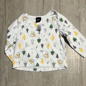 Disney Kids Long Sleeve Shirt with Bear and Tree Print 6-12M